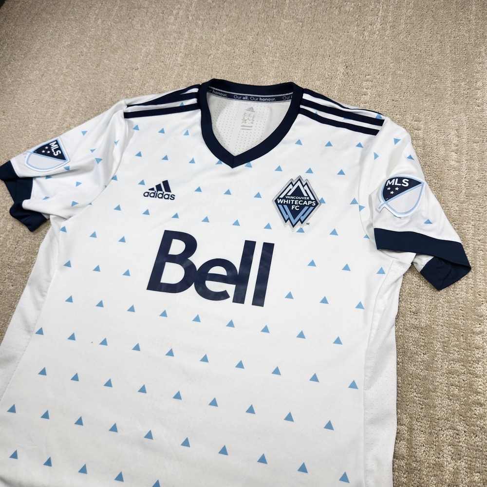 MLS Vancouver Whitecaps FC Jersey Men XL Adidas Home White Soccer Football